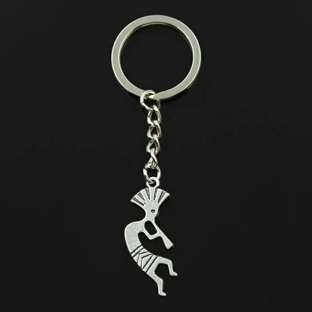 🌀 Kokopelli deity Keychain native American medicine man flute 1 ct keychain